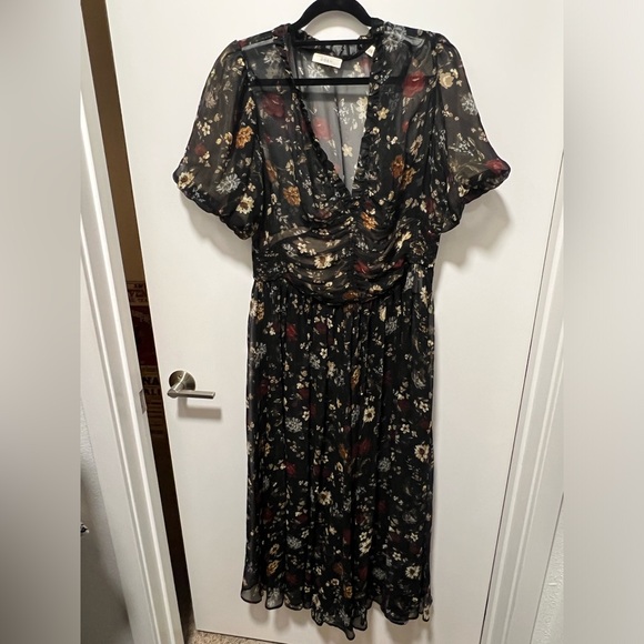 DÔEN Cenea Dress Size XL Champagne Floral - Picture 5 of 5